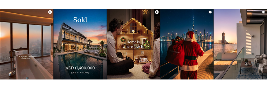 Engel & Völkers Instagram grid — template library showcase